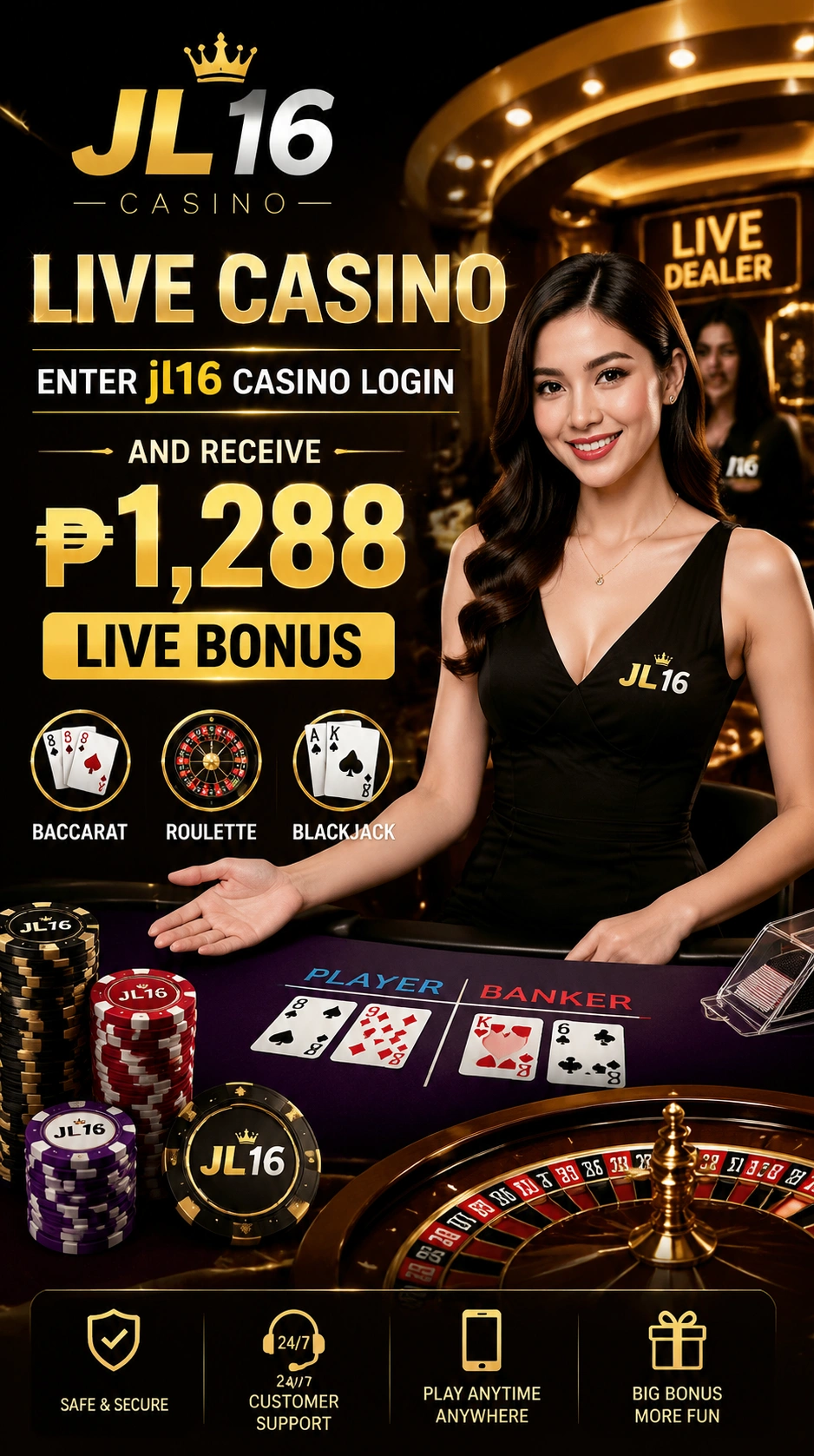 Live casino bonus and tables
