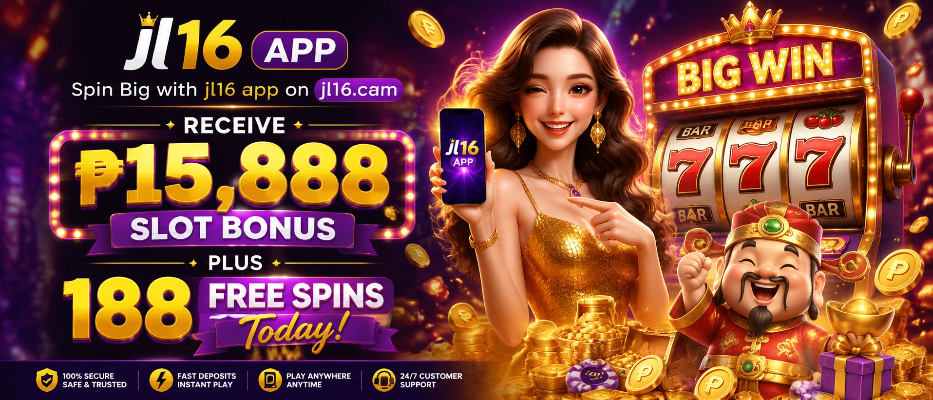 Online Slot hero banner for Filipino players