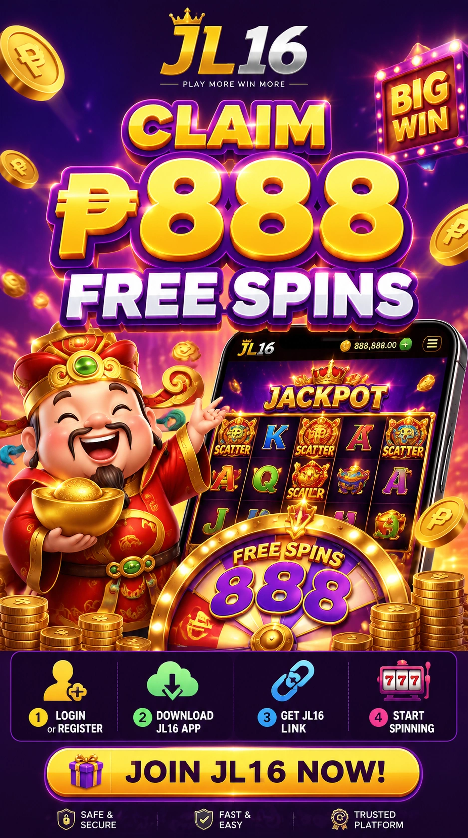 Bonus and free spin slot visual